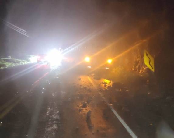 Acidente aconteceu na BR-470, em Apiúna, na noite de quinta-feira