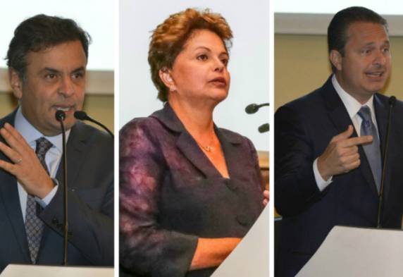 Sabatina na 

Confederação da Agricultura reuniu Aécio, Eduardo Campos e Dilma
