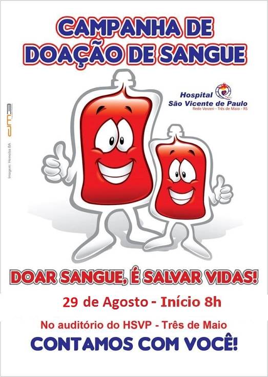 Coleta inicia às 8h, no Auditório do hospital
