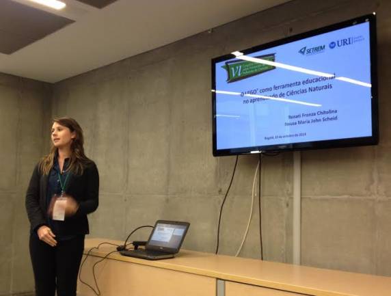 Renati Chitolina apresentou O LEGO como ferramenta educacional no 

aprendizado de Ciências Naturais