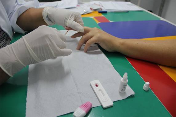 No sábado, dia 6, na Unidade Central haverá testes rápidos para HIV, hepatite B, hepatite C e sífilis