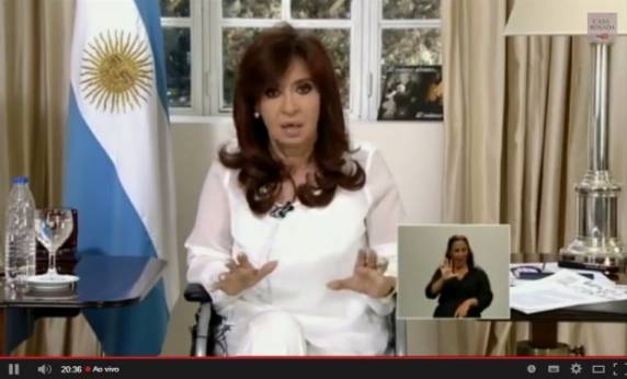 Presidente da Argentina fez pronunciamento em cadeia nacional de televisão