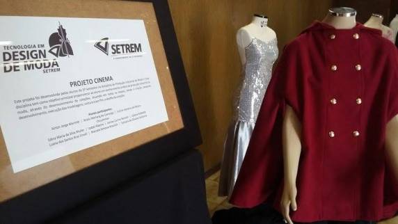 Exibição de peças criadas pelos acadêmicos do curso superior em Design de Moda pode ser 

conferida até dia 14
