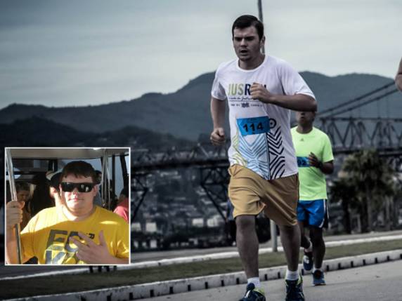 Aílton Lehmkuhl, de 24 anos, chegou a pesar 145 kg e hoje mantém 82 kg.