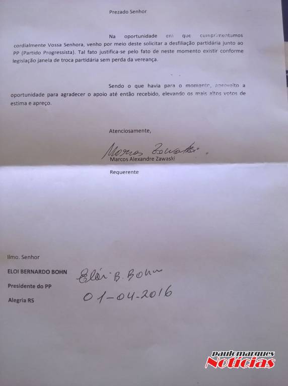 Zavaski ingressou no DEM nesta sexta-feira