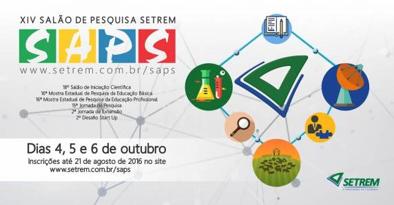 Evento contempla o 18ª Salão de Iniciação Científica, a 16ª Mostra Estadual 

de Pesquisa da Educação Básica, a 16ª Mostra Estadual de Pesquisa da Educação Profissional, a 15ª Jornada de Pesquisa, a 2ª Jornada de Extensão e o 2º Desafio StartUp