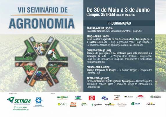 Ciclo de palestra ocorre de 30 de maio a 3 de junho no Auditório do Campus da Instituição