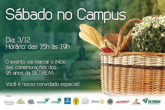 Evento terá diversas atrações e será realizado das 15h às 19h deste sábado, 03/12