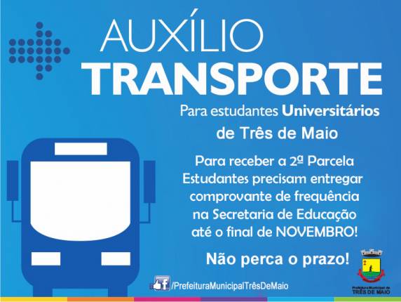 A não apresentação do Comprovante de Frequência acarreta o não pagamento do benefício