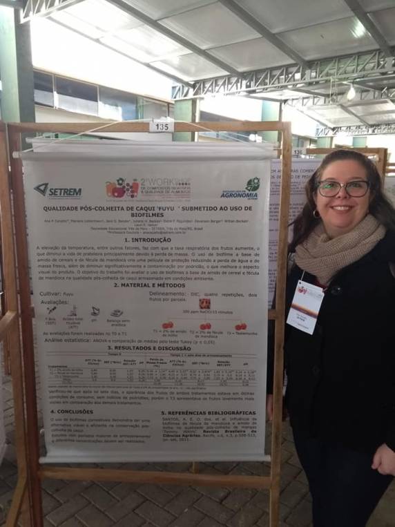 Trabalho desenvolvido com acadêmicos foi apresentado no 2º Workshop de Compostos Bioativos e Qualidade de Alimentos, em Santa Maria