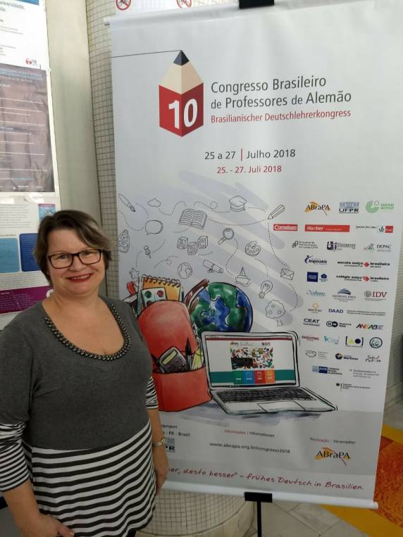 Daniele Schuster esteve no Simpósio dos Professores Pasch e no 10º Congresso Brasileiro de Professores de Alemão