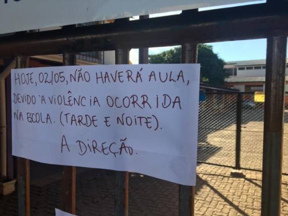 Incidente aconteceu na manhã desta quinta-feira em instituição pública na Zona Sul