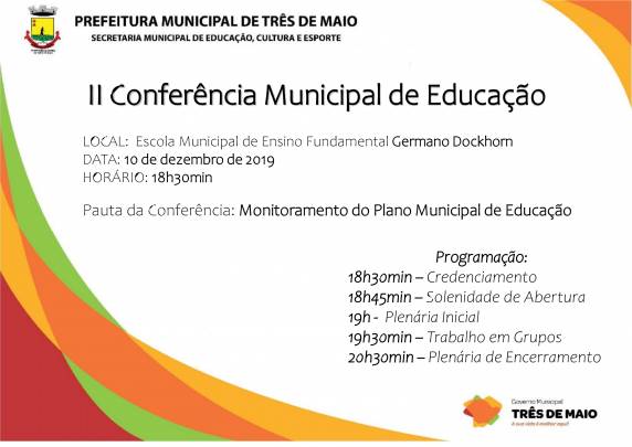 A pauta será o monitoramento do Plano Municipal de Educação