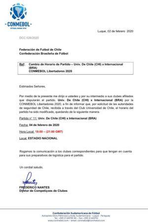 Medida foi tomada após solicitação das autoridades chilenas