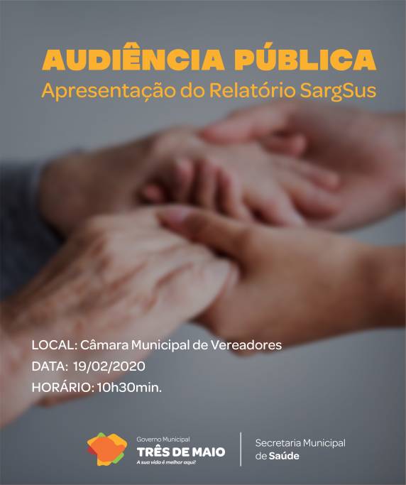 Audiência é aberta ao público e terá início às 10h30min