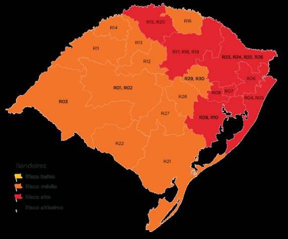 Três de Maio permanece na bandeira laranja
