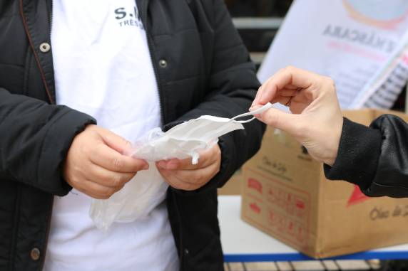 Aproximadamente 12 mil máscaras de tecido já foram distribuídas pela Secretaria de Saúde