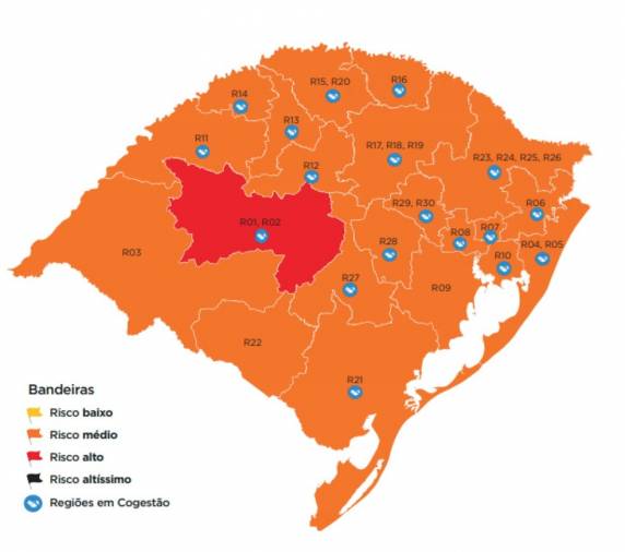 Se a classificação se confirmar, apenas Santa Maria ficará sem poder retomar aulas presenciais