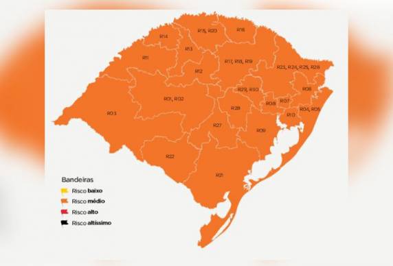 Novo mapa passa a vigorar nesta terça-feira e tem validade até o dia 9