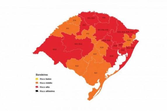Pela segunda semana consecutiva com maioria de regiões em vermelho, o mapa preliminar do distanciamento controlado recebeu pedidos de municípios com risco epidemiológico considerado alto