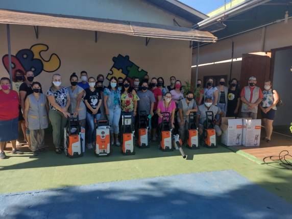 Ato contou com a participação de um técnico para repassar as informações adequadas de uso do equipamento