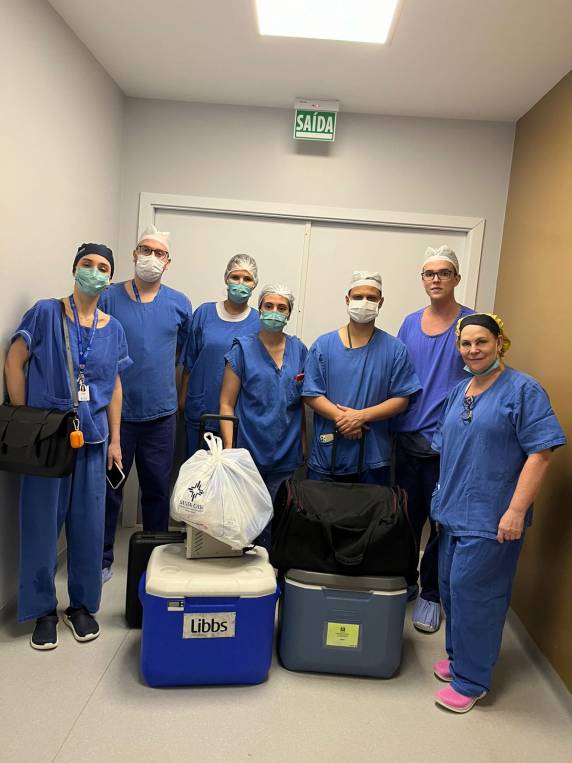 A doação foi possível a partir da decisão dos familiares de um paciente de 46 anos, vítima de um traumatismo craniano.