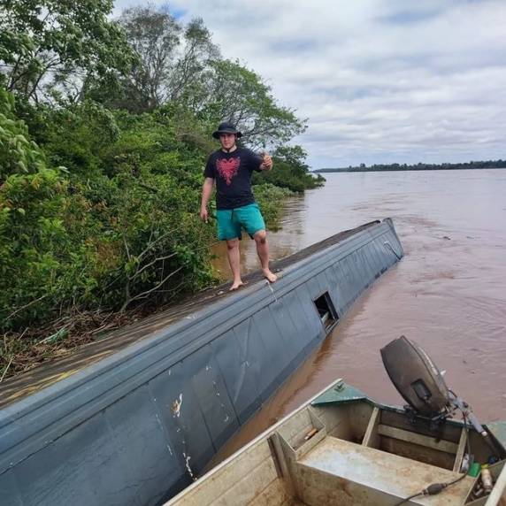 Segundo o proprietário Diacir Roque Vignatti, a casa desapareceu no dia 7 de outubro, quando foi levada pelas águas do Rio Uruguai durante a enchente.