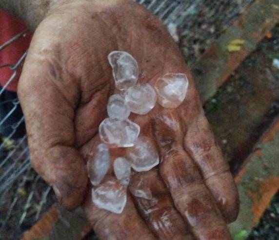 Vento, chuva e queda de pedras ocorreram na localidade de Lajeado barreiro