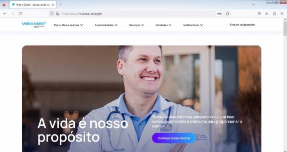O site do Hospital Vida & Saúde está de cara nova.