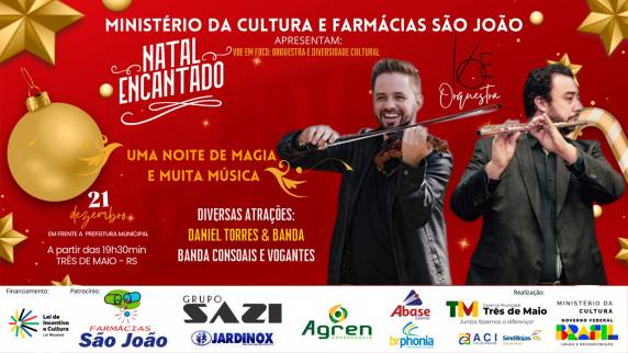 Os shows são oriundos da Lei de Incentivo à Cultura (LIC)