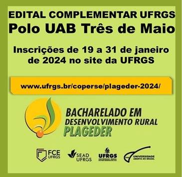 Estão sendo ofertadas 12 vagas no Polo Universitário Federal de Três de Maio.