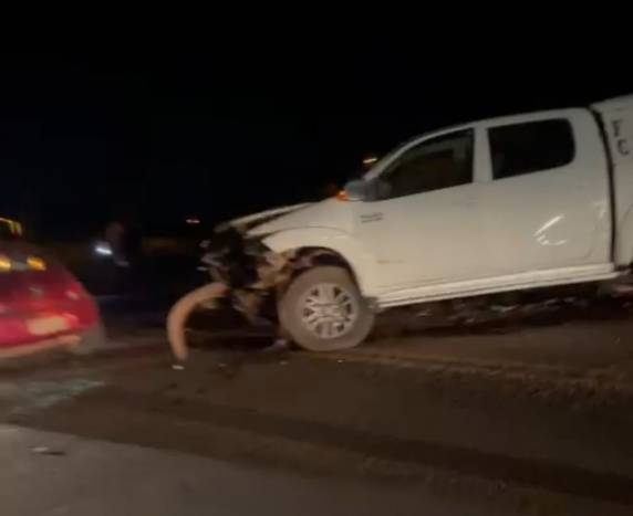 O acidente ocorreu na madrugada deste domingo na BR-472, em direção a Santo Cristo