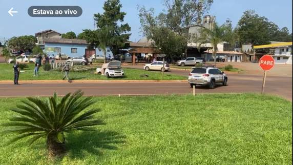 Colisão entre dois veículos ocorreu no trevo da RS-344