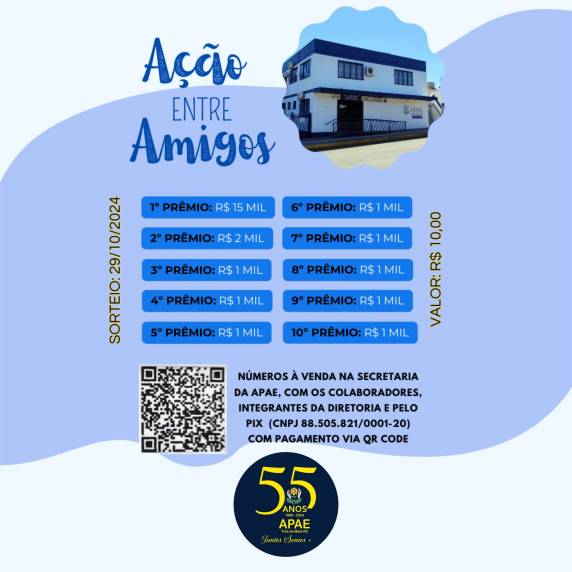 Serão sorteados R$ 25 mil em prêmios em dinheiro. O primeiro prêmio é R$ 15 mil, o segundo R$ 2 mil, e R$ 1 mil do terceiro ao décimo prêmio.