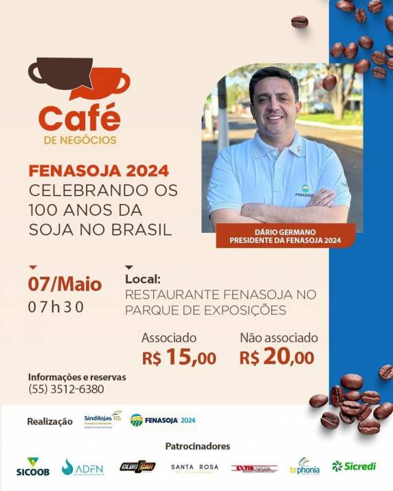 Dário adiantará as novidades da edição que celebra os 100 anos da soja no Brasil. Os ingressos estão disponíveis no Sindilojas.