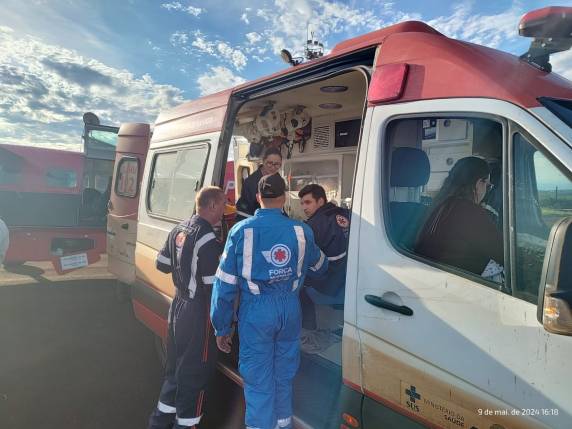 Nesta quinta-feira (9), o HVS recebeu um bebê de um mês, da cidade de Estância Velha, transferido em função de uma bronquiolite.