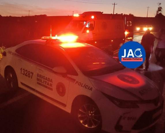 O acidente ocorreu no contorno da rodovia na lateral da cidade