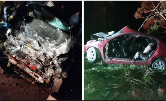 Acidente ocorreu na noite desta sexta-feira (7), no Centro de Anitápolis