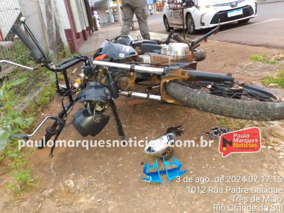 O acidente ocorreu na rua Padre Cacique no Centro da cidade