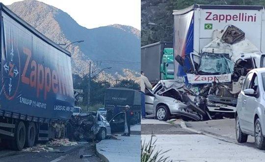 As equipes de bombeiros foram deslocadas para o local do acidente na tarde desta segunda (12)