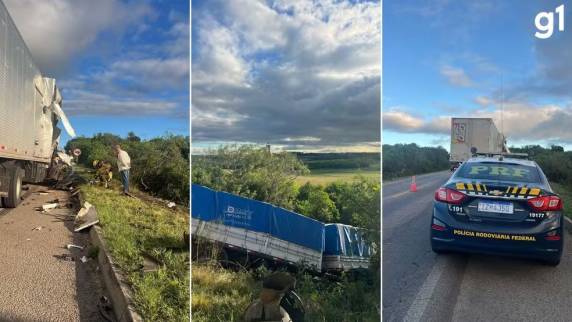 Uma das vítimas era policial. Colisão envolveu dois caminhões, além do veículo oficial que era da delegacia de Bagé