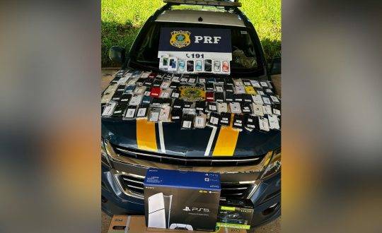 Eletrônicos avaliados em R$ 500 mil foram encontrados em Pinhalzinho