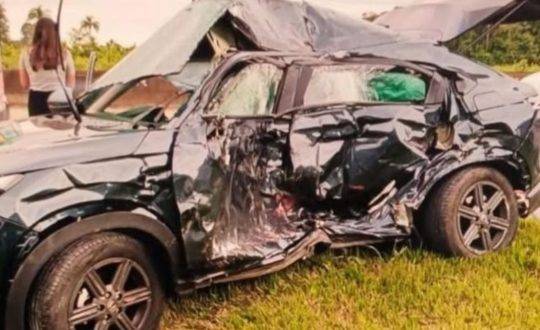 Trânsito foi bloqueado em Araquari