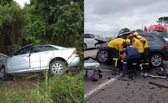 A colisão aconteceu na manhã deste sábado (11)