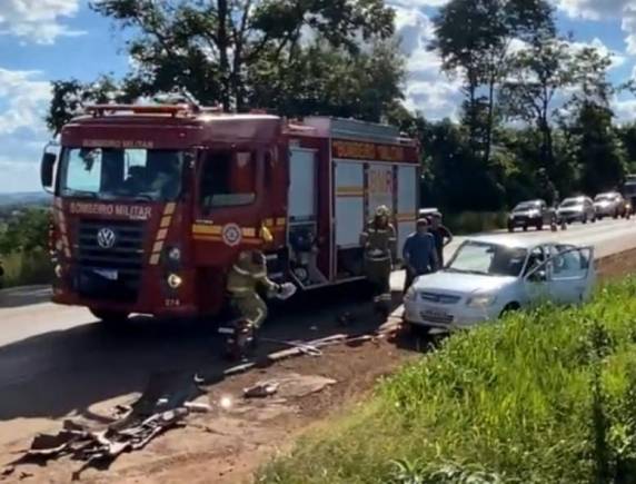 O acidente ocorreu no trevo de acesso a comunidade do KM3