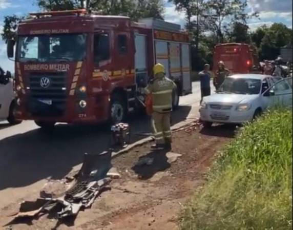 O acidente ocorreu no trevo de acesso a comunidade do KM3