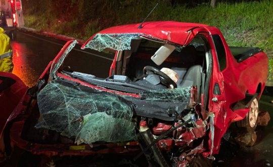 Colisão na SC-157, em Novo Horizonte, mobilizou equipes de resgate no final da tarde desta segunda-feira (27)