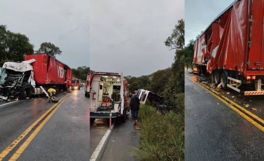 Acidente ocorreu entre Alfredo Wagner e Bom Retiro; pista ficou bloqueada