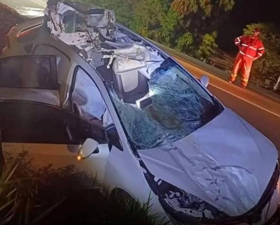 O acidente ocorreu na RS-115