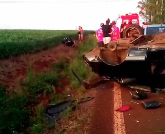 O acidente ocorreu na estrada Eloy Nelson Pedrazza